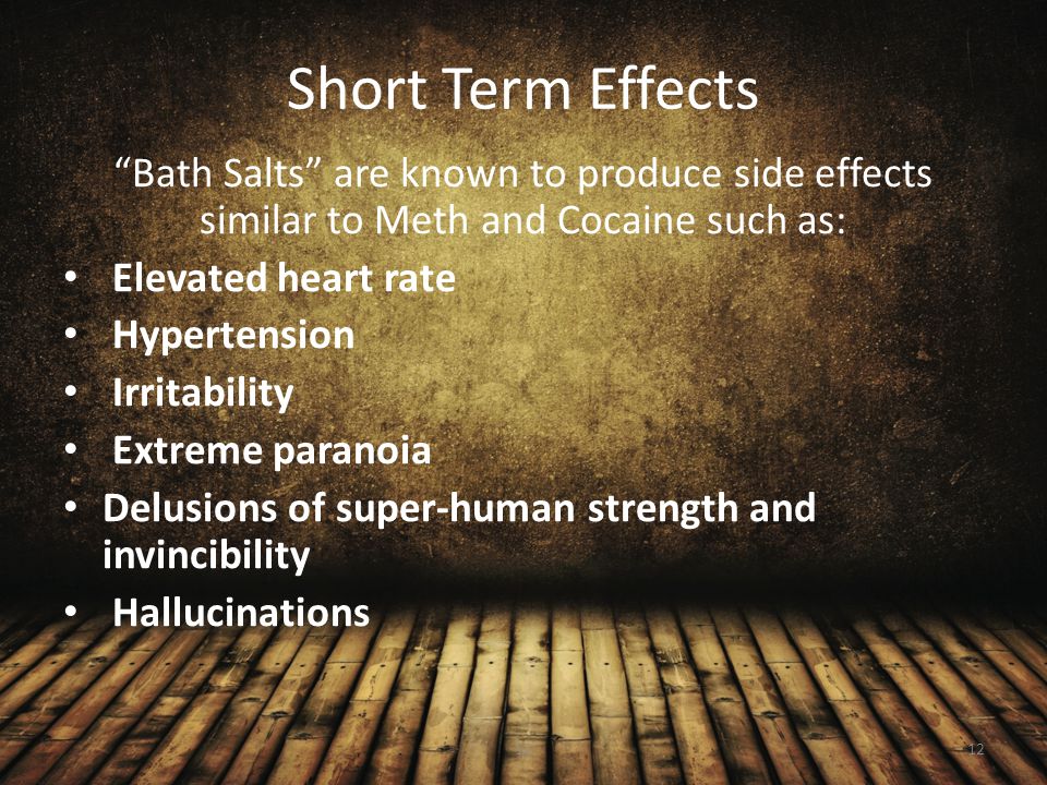 long term effects of using bath salts